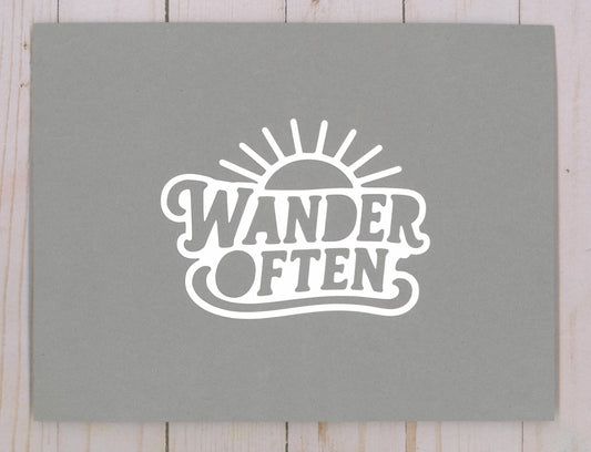 "Wander Often" Cardstock Cut