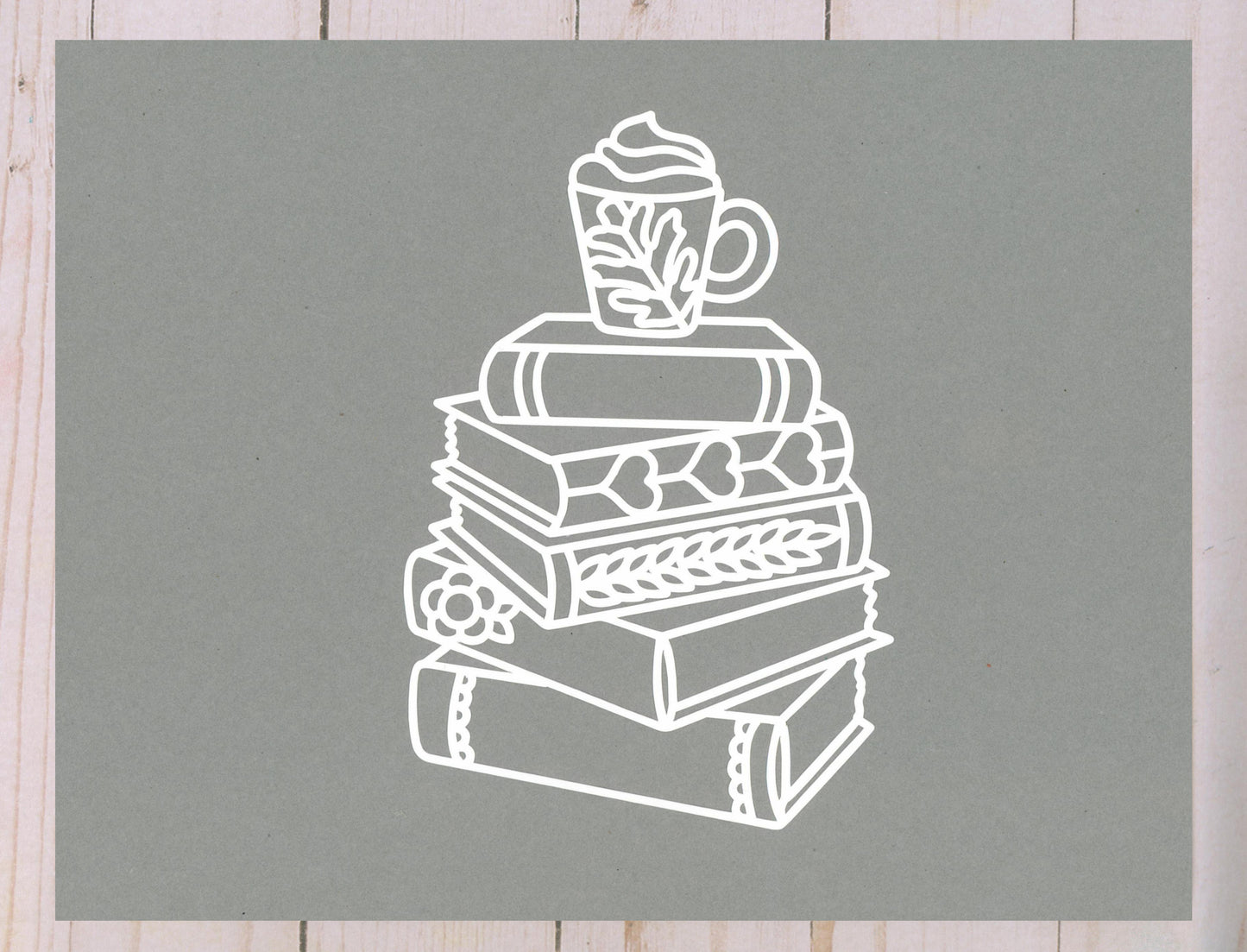 "Stack of Books" Cardstock Cut