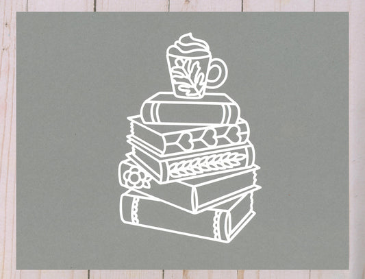 "Stack of Books" Cardstock Cut