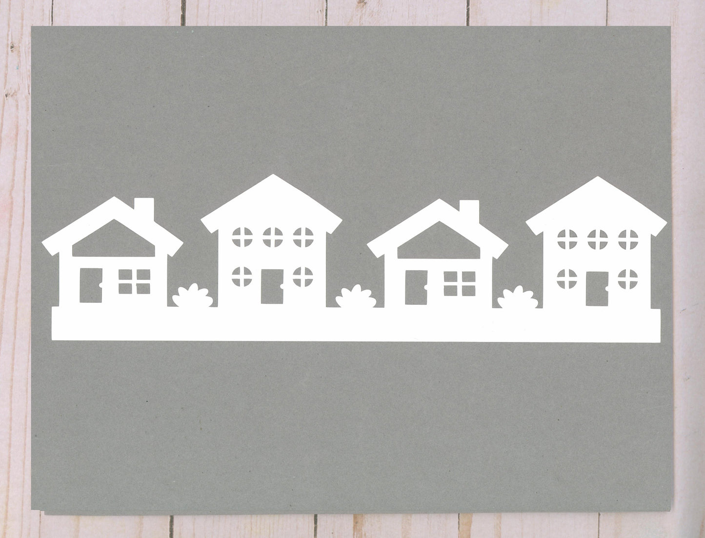 "Houses" Cardstock Cut