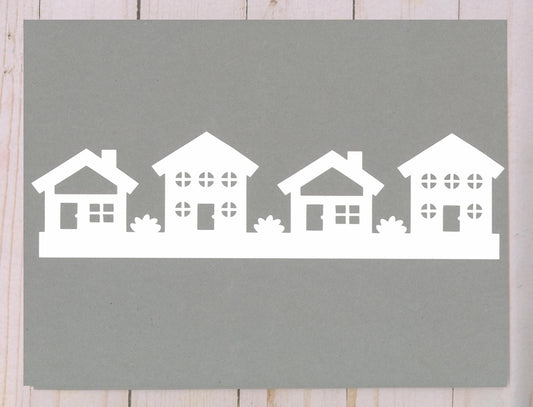 "Houses" Cardstock Cut