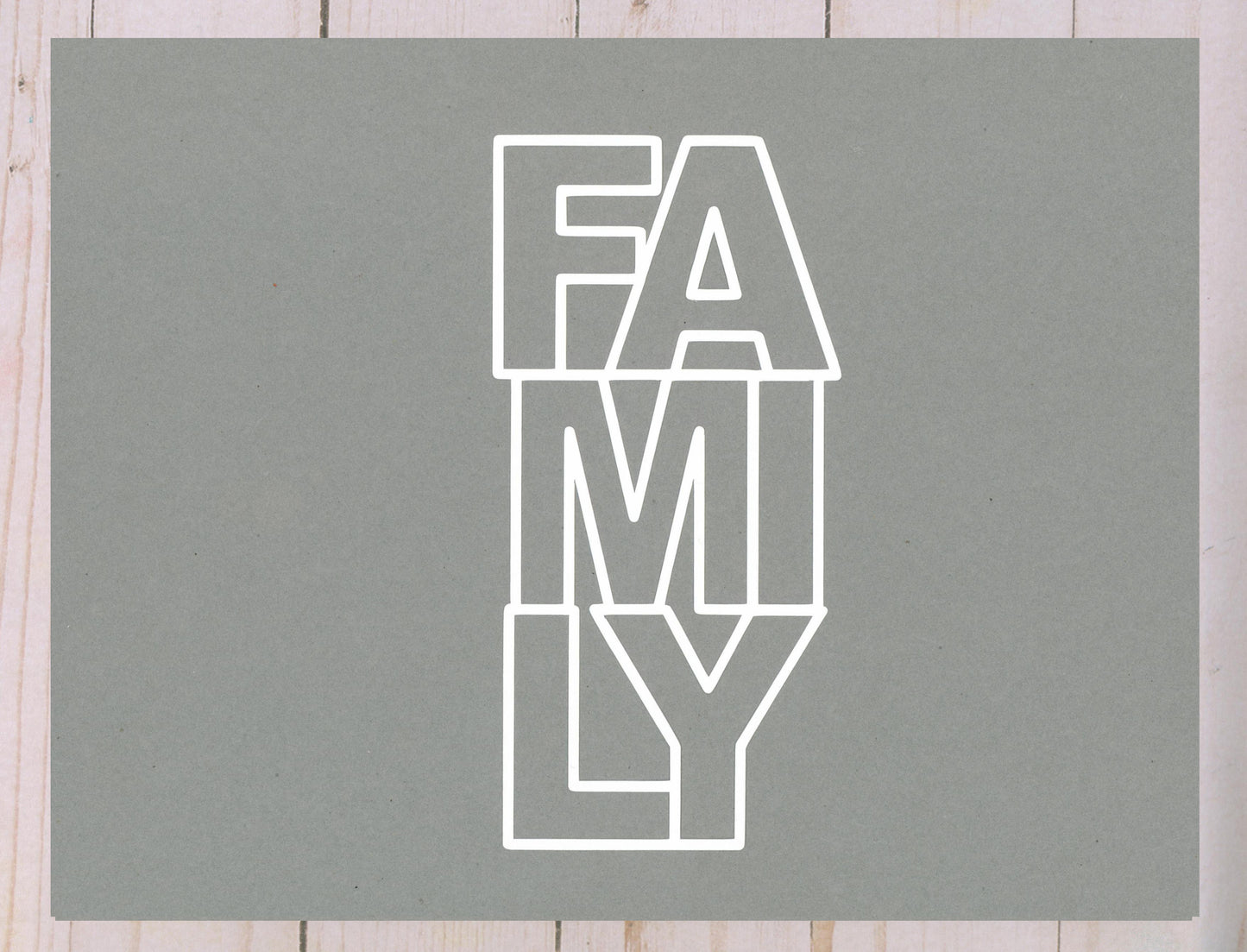 "Family" Cardstock Cut
