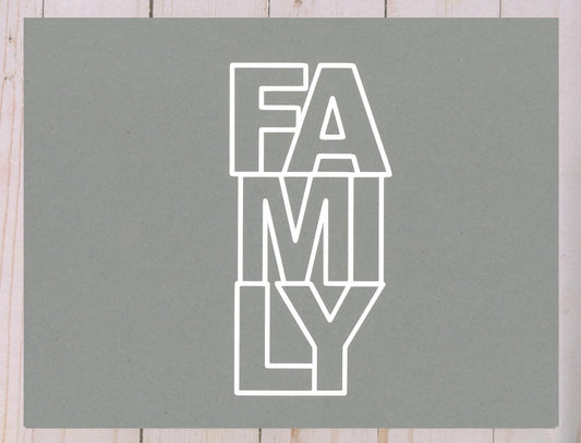 "Family" Cardstock Cut