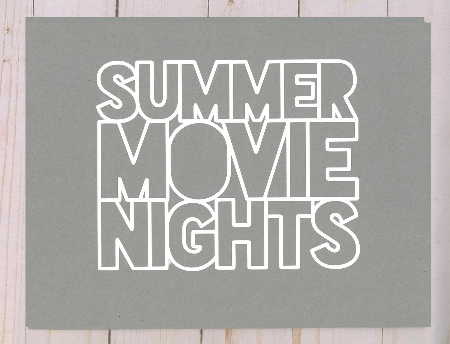 "Summer Movie Nights" Cardstock Cut