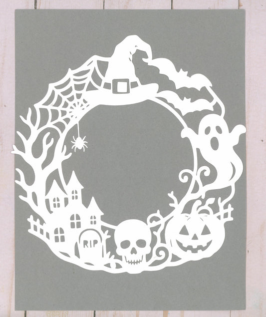 Halloween Wreath Cardstock Cut