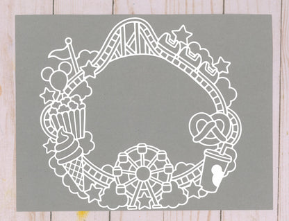 "Theme Park Wreath" DIGITAL Cut File