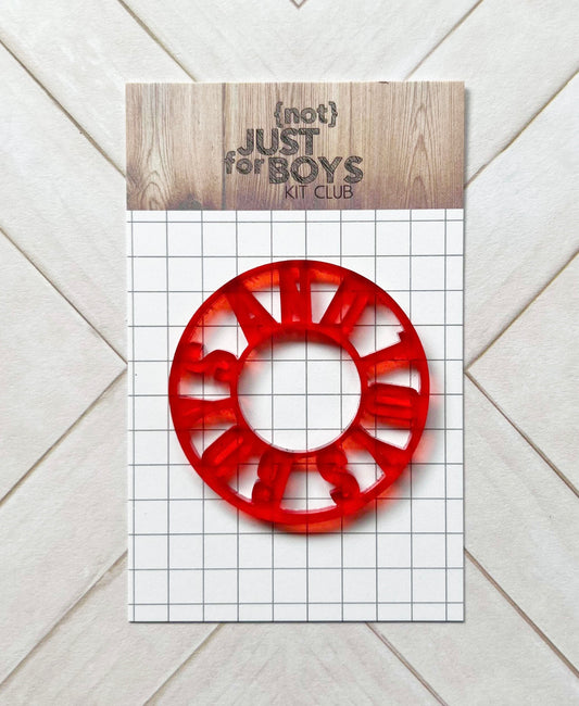 “Boys & Toys" Acrylic Embellishment