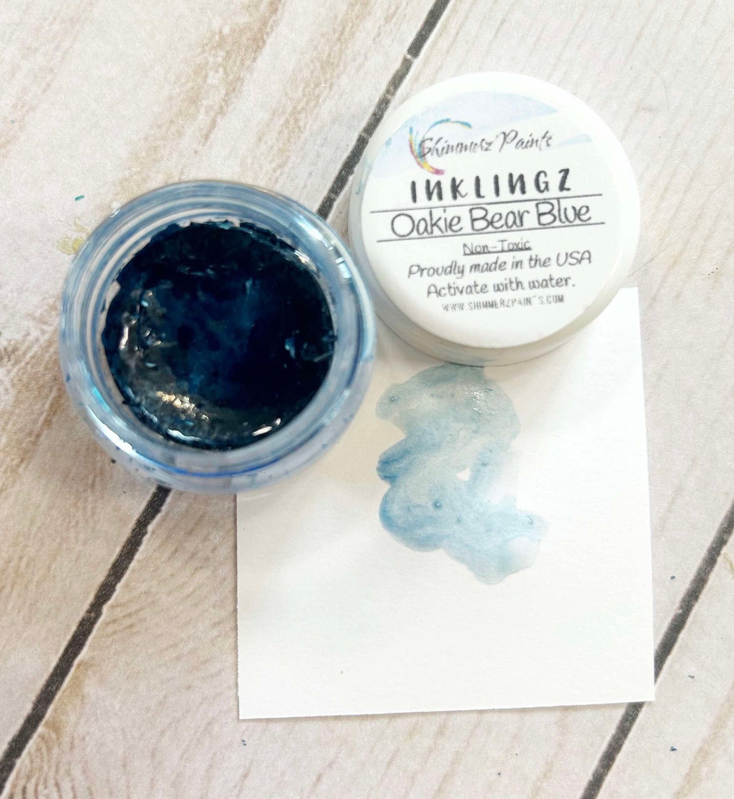 Shimmerz Inklingz- Oakie Bear Blue