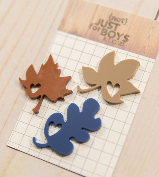 "Fall Leaves" Acrylic Trio