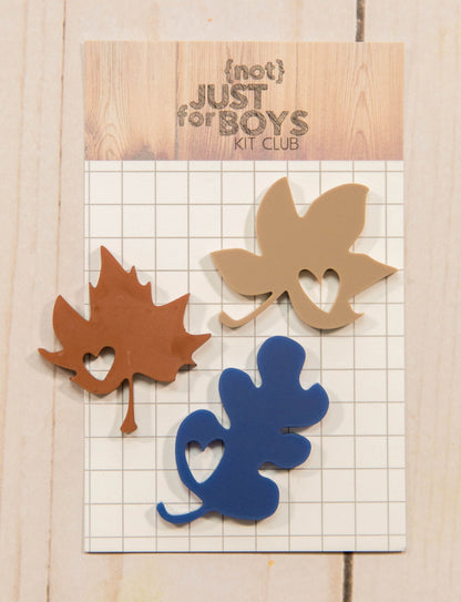 "Fall Leaves" Acrylic Trio