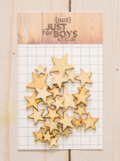 "Shoot for the Stars" Wooden Star Embellishments
