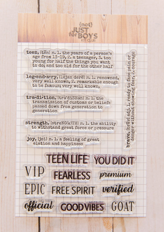 "NJFB Defined" 4x6 Stamp Set
