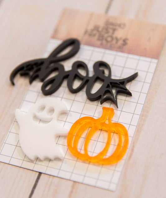 "Boo" Acrylic Trio