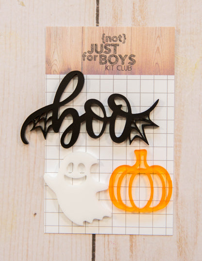 "Boo" Acrylic Trio