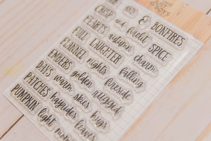 "Autumn Sentiments" 4x6 Stamp Set