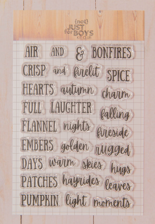 "Autumn Sentiments" 4x6 Stamp Set