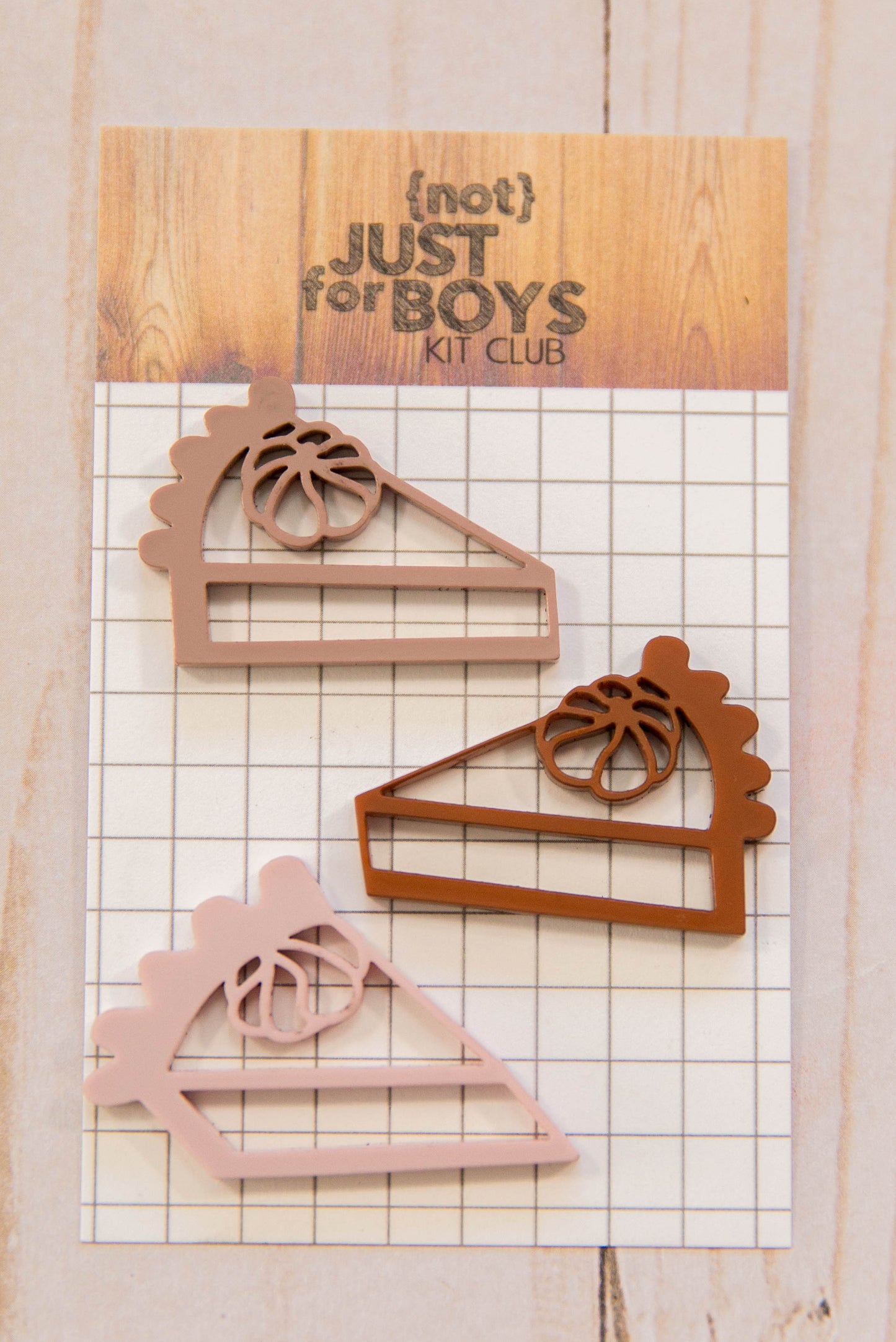 Pie Trio Acrylic Embellishments—-JUST RESTOCKED!