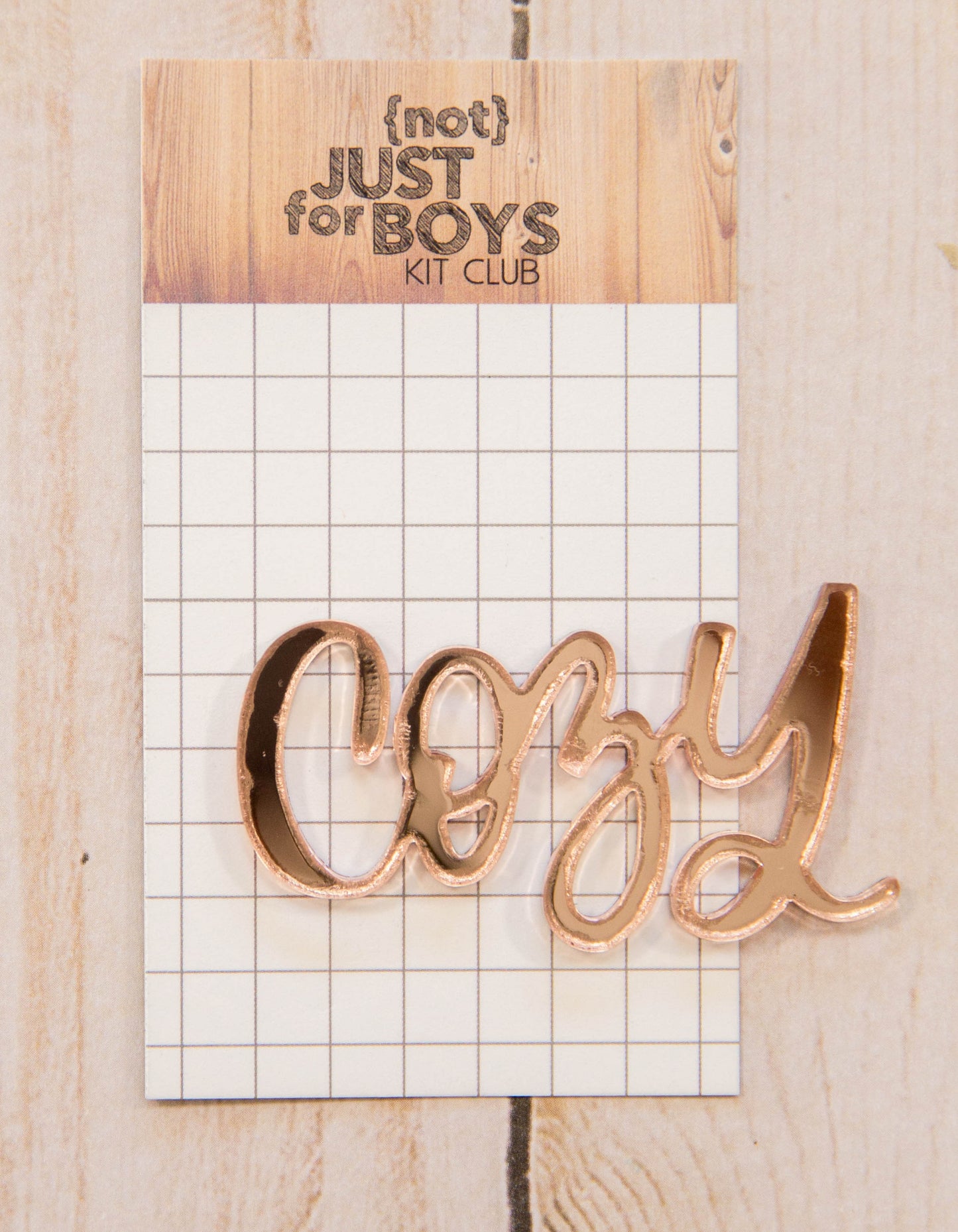 "Cozy" Acrylic Embellishment--JUST RESTOCKED!