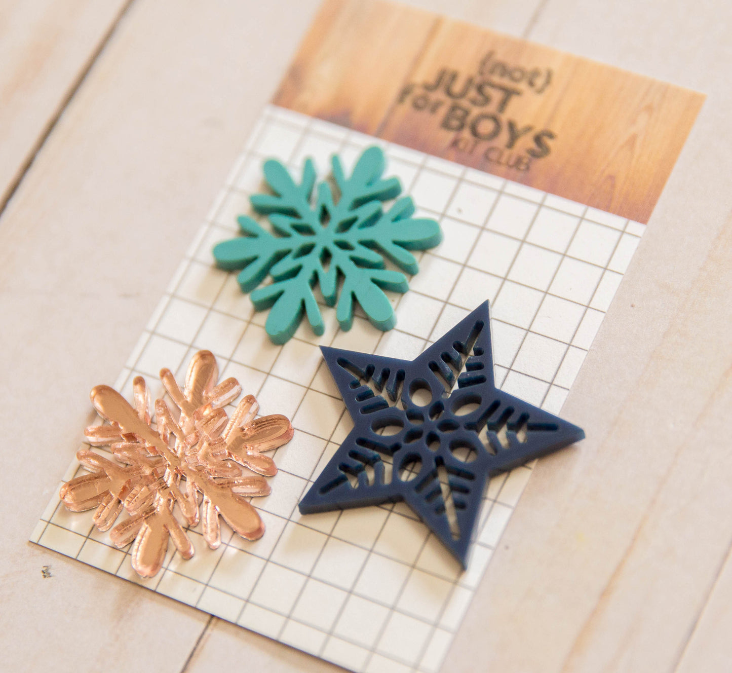 Snowflake Trio Acrylic Embellishments-- JUST RESTOCKED!