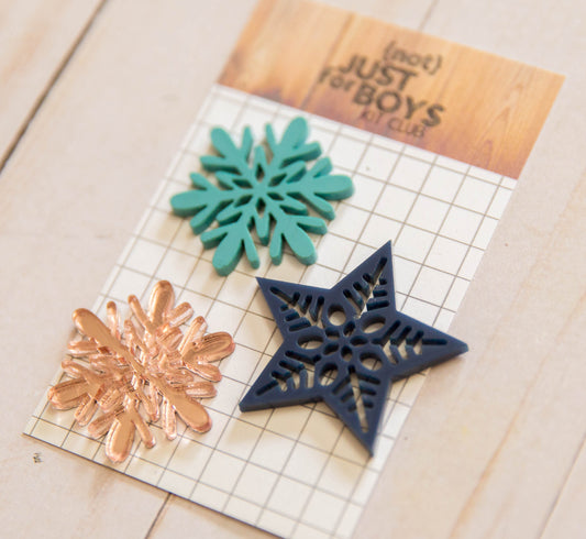 Snowflake Trio Acrylic Embellishments-- JUST RESTOCKED!