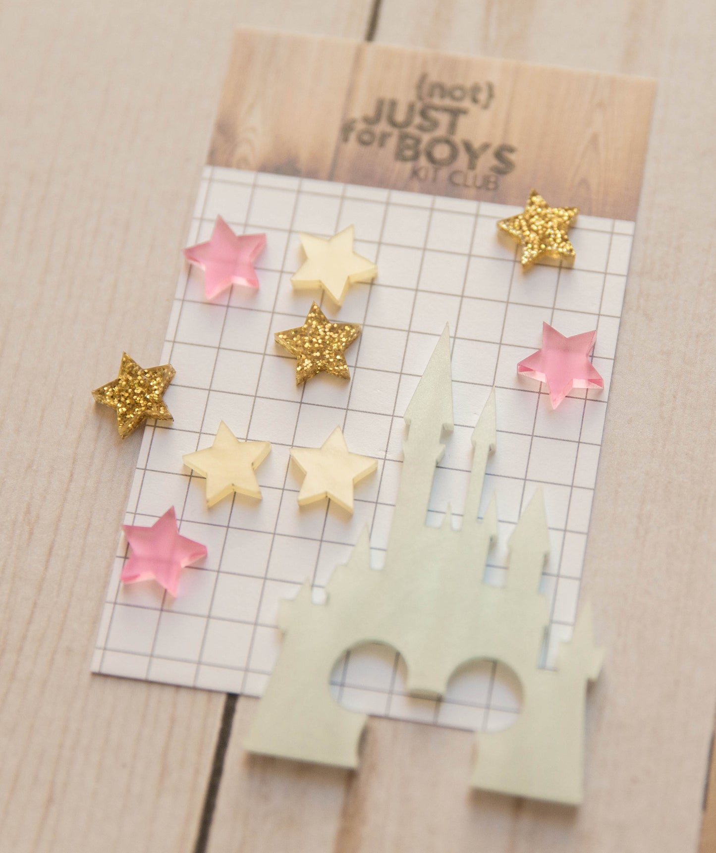 "Mickey Castle & Stars" Acrylic Embellishments