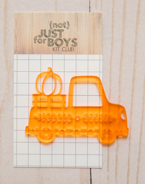 "Fall Truck" Acrylic Embellishment