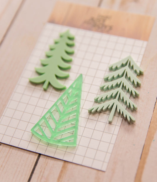 Tree Trio Acrylic Embellishments