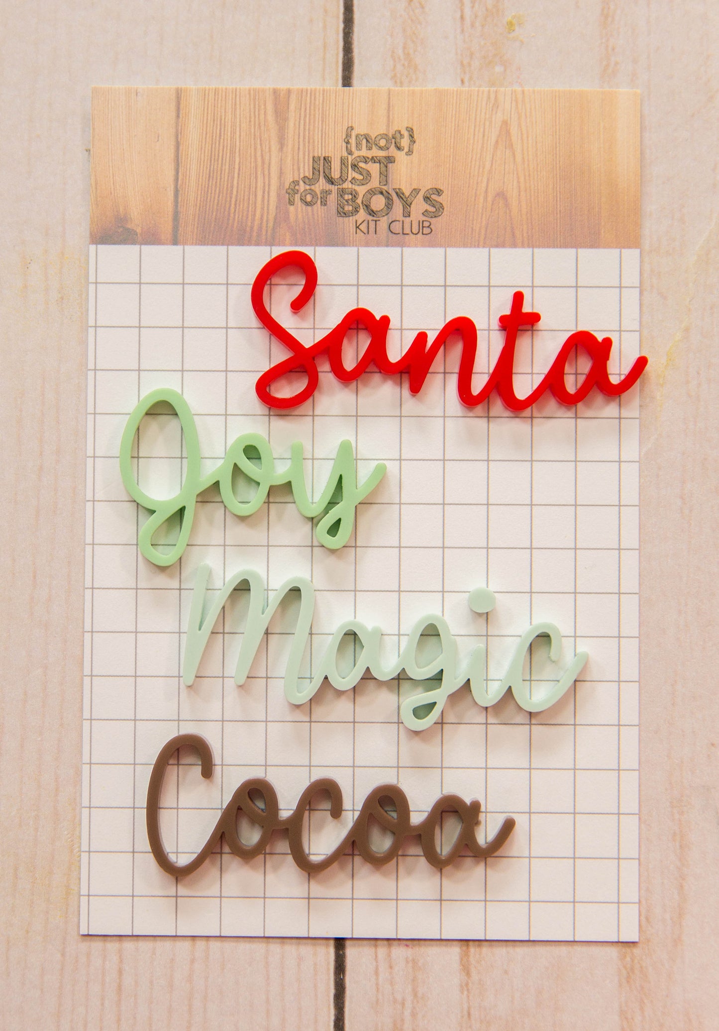 Christmas Phrase Acrylic Embellishments