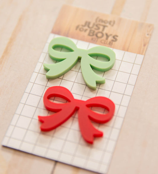 Bow Duo Acrylic Embellishments