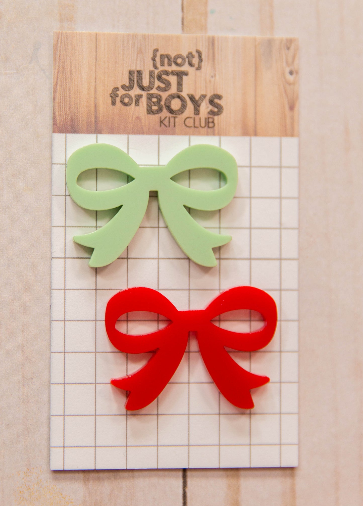 Bow Duo Acrylic Embellishments