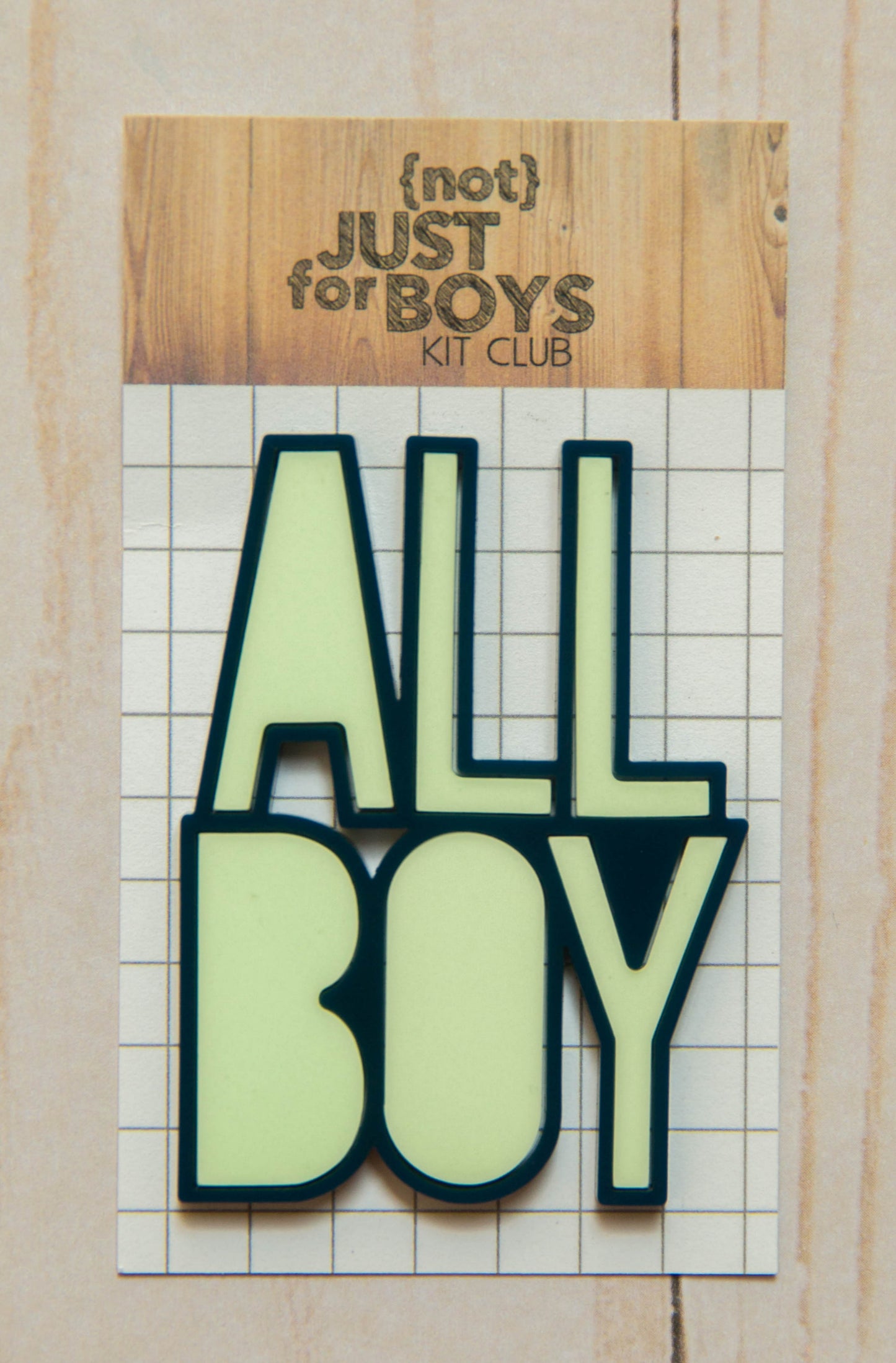“All Boy" Acrylic Embellishment
