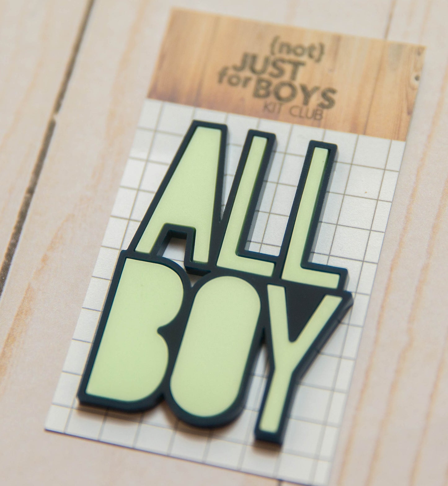 “All Boy" Acrylic Embellishment