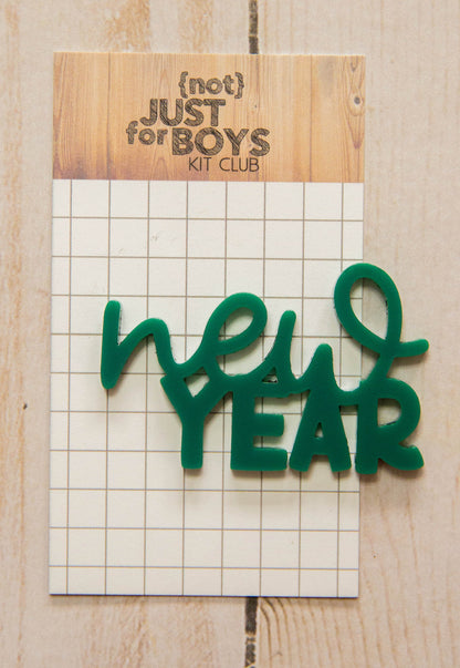 "New Year" Acrylic Embellishment