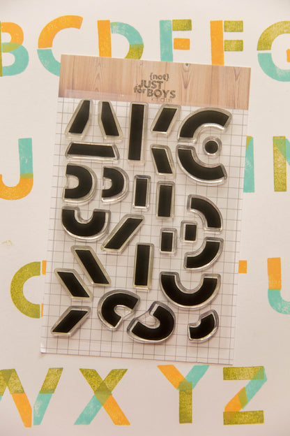 "Disassembled Alphabet" 4x6 Stamp Set