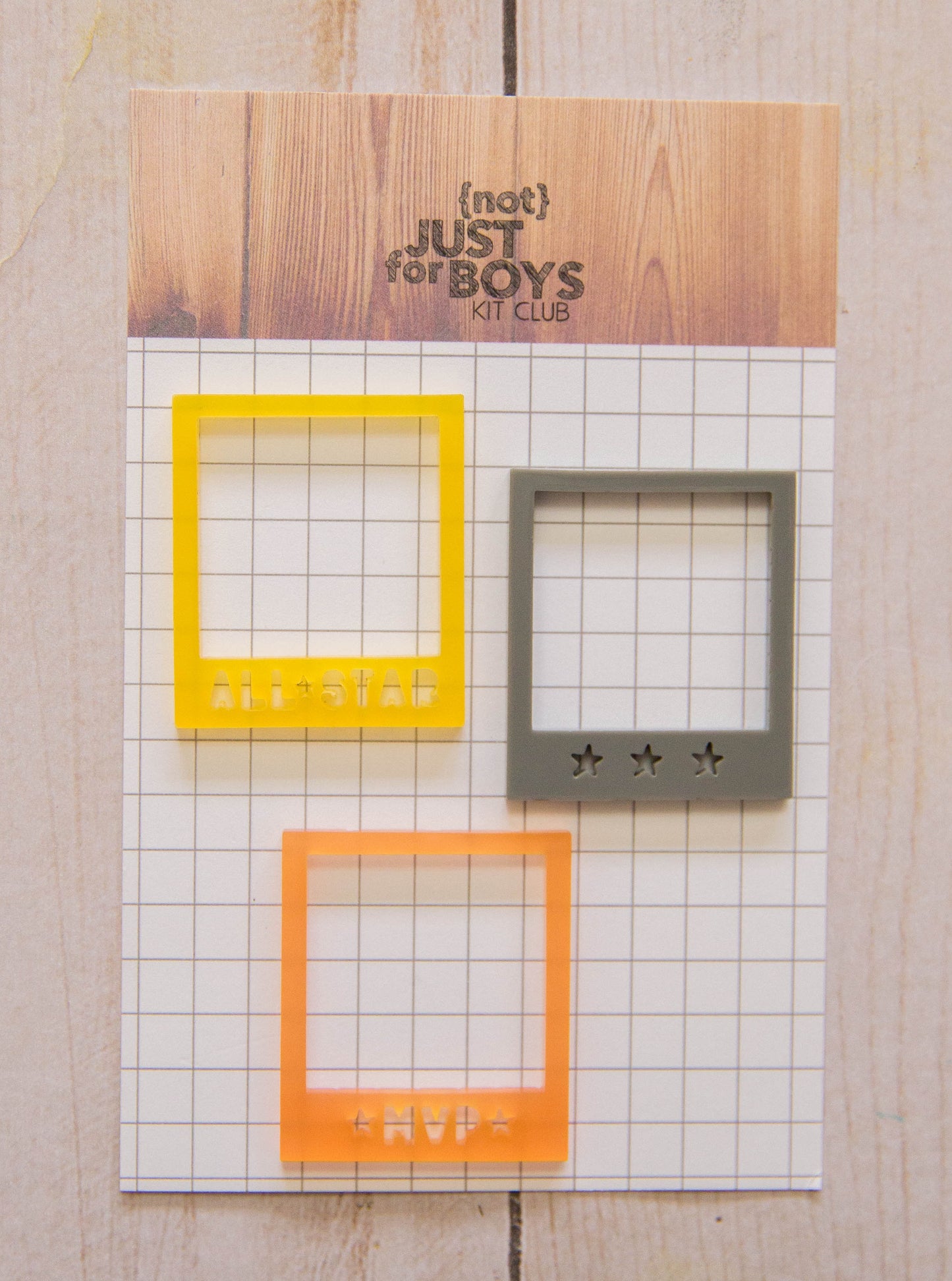 “Dad Life” Mini Polaroid Frames Acrylic Embellishments