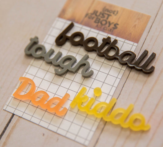 Dad Life Phrase Acrylic Embellishments