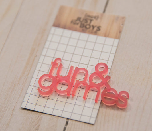“Fun & Games” Acrylic Embellishment