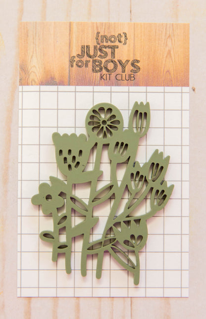 Garden Flowers Acrylic Embellishment