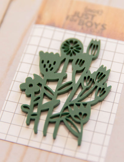 Garden Flowers Acrylic Embellishment