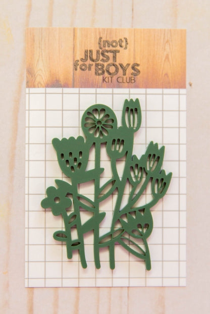 Garden Flowers Acrylic Embellishment