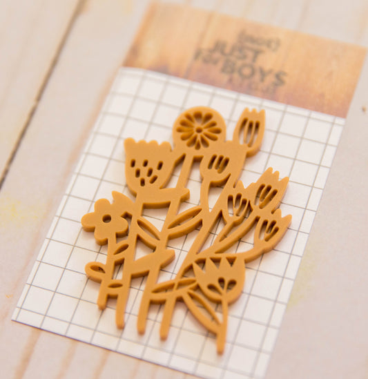 Garden Flowers Acrylic Embellishment