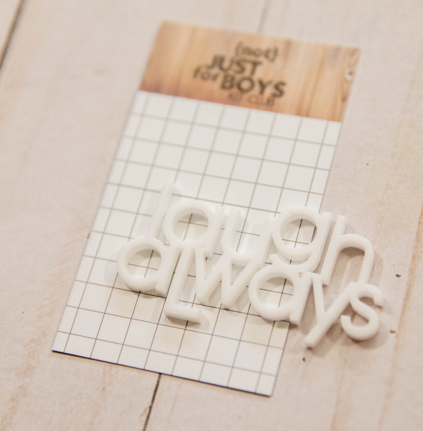 "Laugh Always" Acrylic Embellishments
