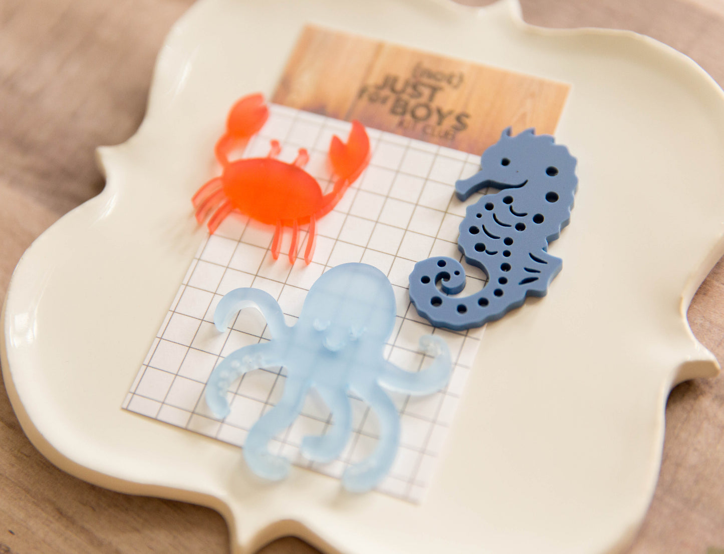 Sea Life Acrylic Embellishment Trio
