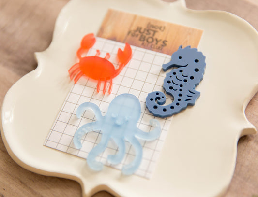 Sea Life Acrylic Embellishment Trio