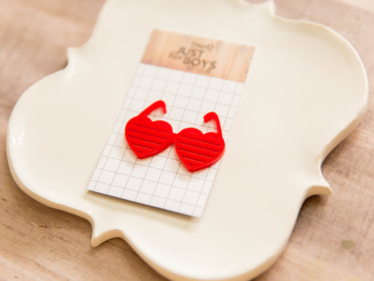 "Heart Sunglasses" Acrylic Embellishment