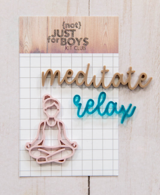 "Meditate Relax" Acrylic Trio