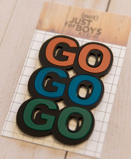 "Go Go Go" Acrylic Embellishment