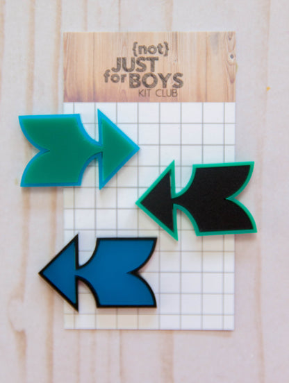 "Pixel Perfect" Arrows Acrylic Embellishment