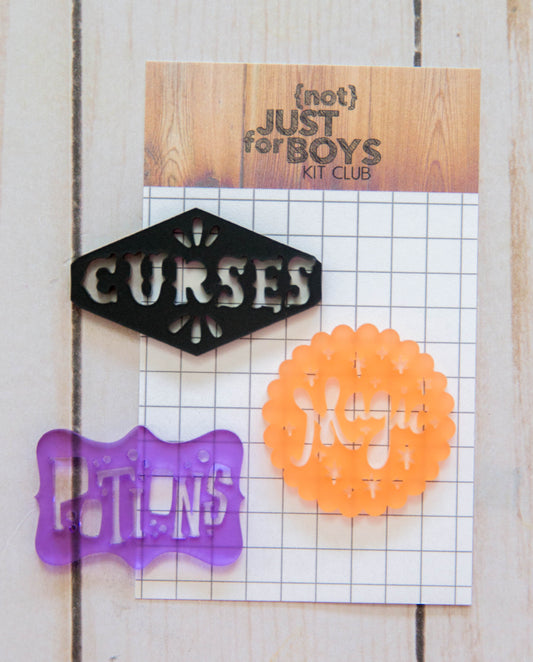 "Magic, Potions, Curses" Acrylic Embellishments