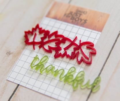 "Thankful" Duo Acrylic Embellishments